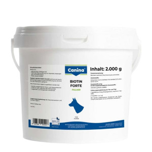 CANINA BIOTIN FORTE PULVER papildbarība suņiem Biotīns 2000g